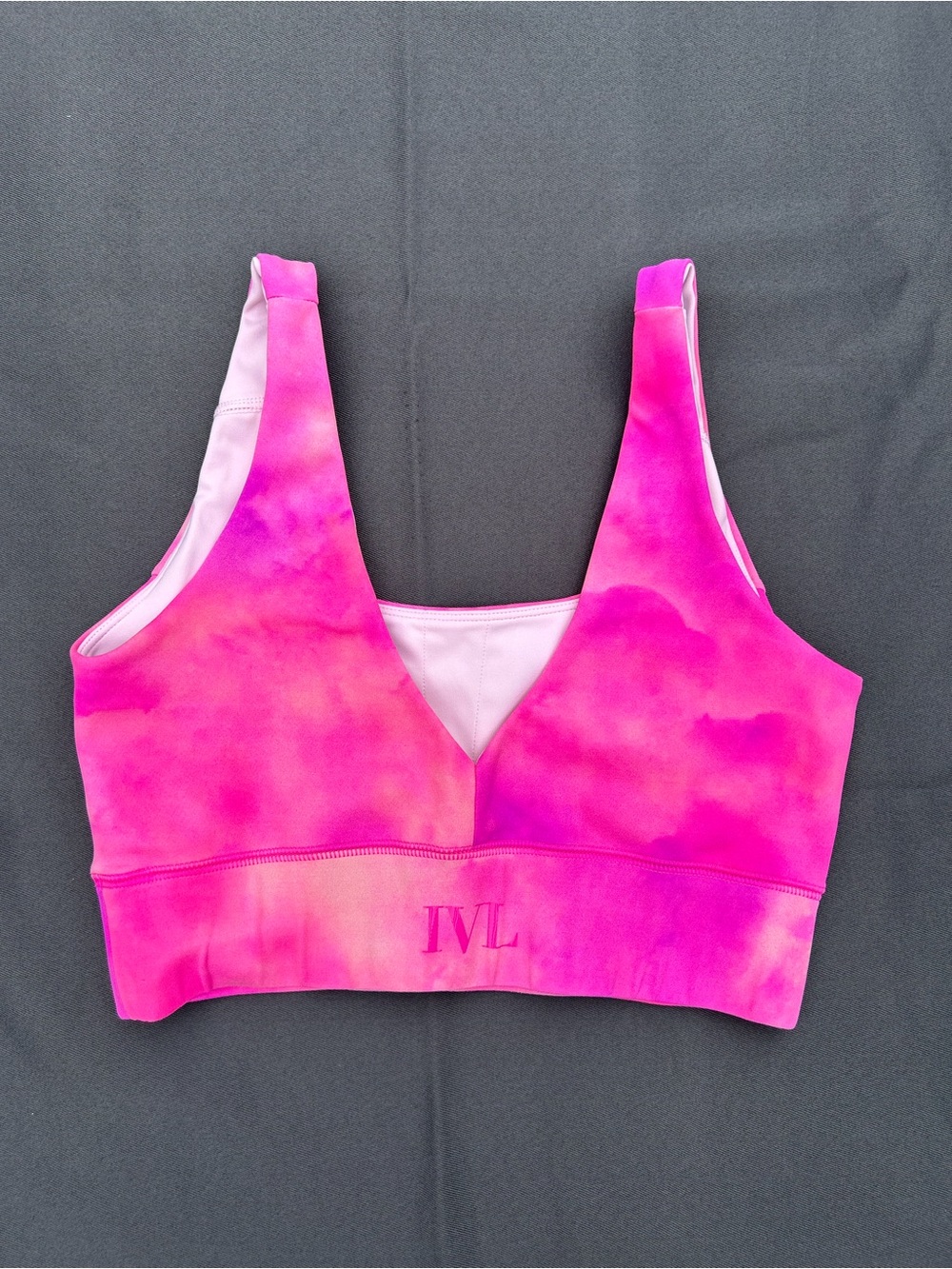 IVL Collective Pink Water Color Power Sports Bra